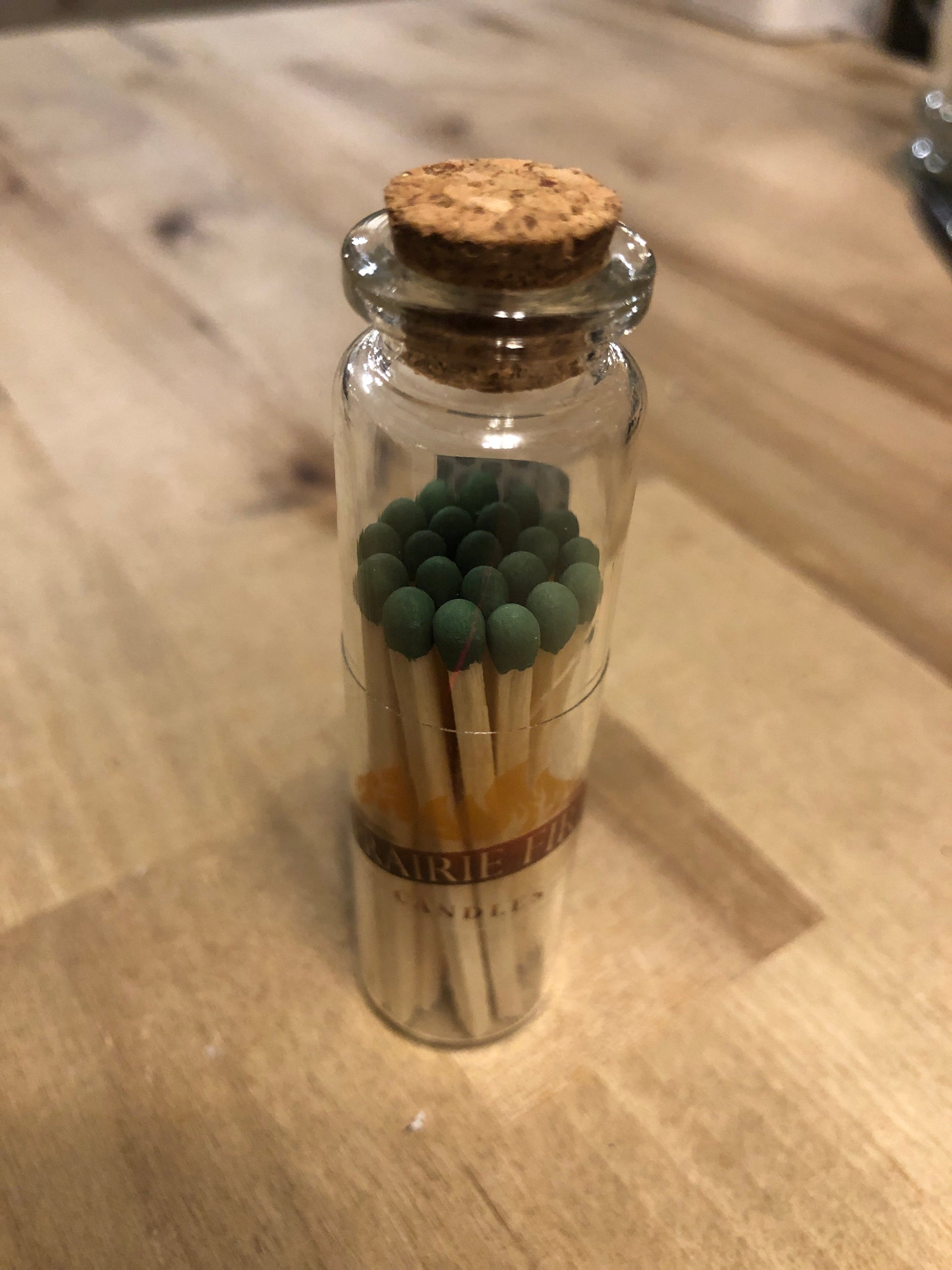 Apothecary Jar Wooden Matches | Matchstick Jar | Honeycomb Strike On Bottle | Glass Vial | 21 Matches | Responsibly Managed Forests-1
